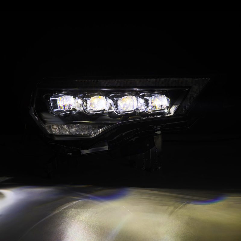 AlphaRex 14-22 Toyota 4Runner (2021 Req. Conv) NOVA LED Proj HL Blk w/Actv Light &amp; Seq. Sig + SB DRL - 880808