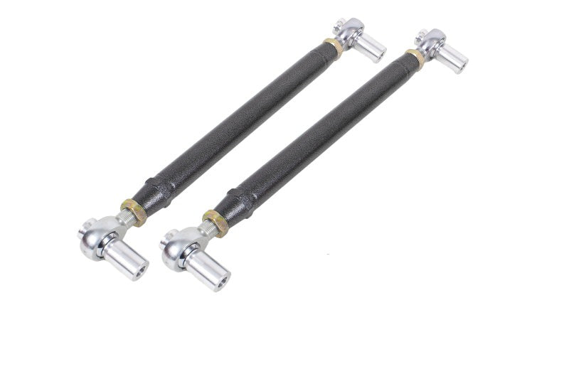 BMR 79-98 Fox Mustang Chrome Moly Lower Control Arms w/ Double Adj. Rod Ends - Black Hammertone - MTCA052H