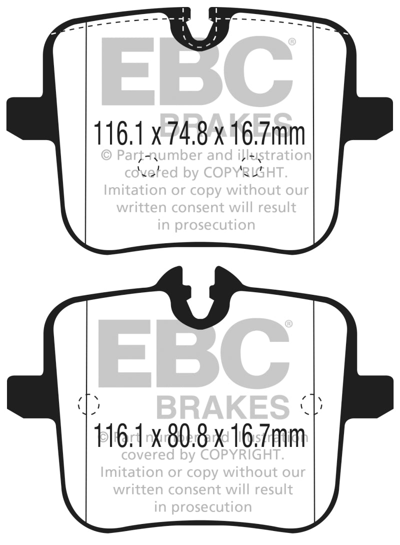EBC 2018+ BMW M5 F90 Bluestuff Rear Brake Pads - DP52320NDX