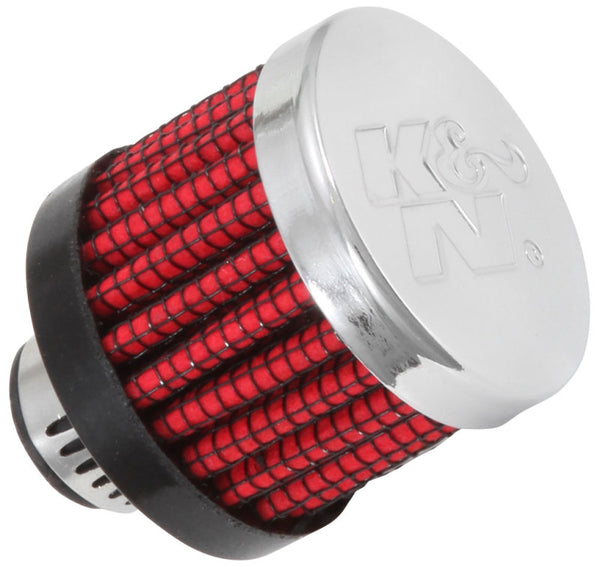 K&N .315/.431 Flange 1 3/8 inch OD 1.5 inch H Clamp On Crankcase Vent Filter - 62-2470 by K&N Engineering - front view