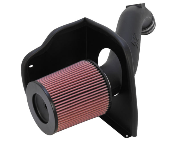 K&N 01-04 Chevy Silverado HD V8-6.6L Performance Intake Kit - 57-3034 for 2001-2004 Chevrolet Silverado 2500 - front view