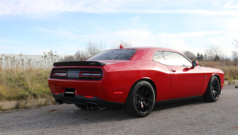 Corsa 15-17 Dodge Challenger Hellcat Dual Rear Exit Extreme Exhaust w/ 3.5in Black Tips - 14989BLK