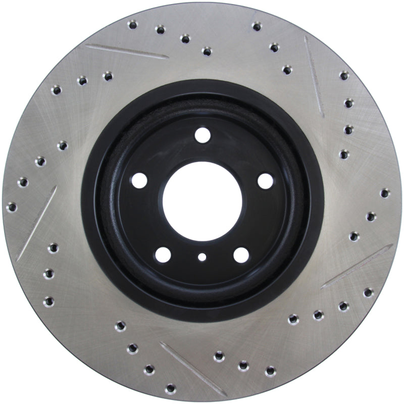 StopTech 06-07 350Z / 05-07 G35 exp Sport/ 06-07 G35X SportStop Slotted &amp; Drilled Front Right Rotor - 127.42080R