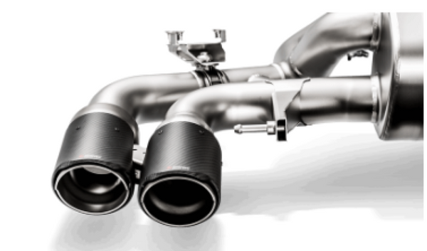 Akrapovic 18+ BMW M5 (F90) Evolution Tail Pipe Set (Carbon) w/ Red/White Akraprovic Logo - TP-CT/47/RS for 2018-2020 BMW M5