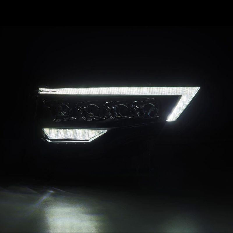 AlphaRex 14-22 Toyota 4Runner (2021 Req. Conv) NOVA LED Proj HL Blk w/Actv Light &amp; Seq. Sig + SB DRL - 880808