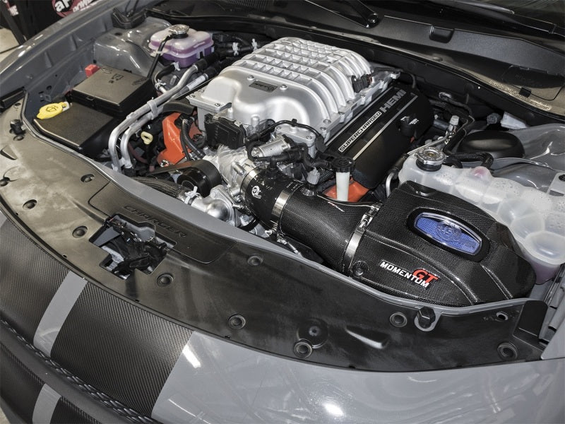 aFe Momentum GT Black Series Carbon Fiber CAIS 2017 Dodge Challenger/Charger SRT Hellcat V8-6.2L(sc) - 52-72205-CF