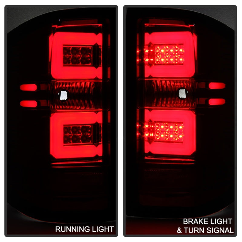 Spyder Chevy 1500 14-16 Light Bar LED Tail Lights Red Clear ALT-YD-CS14-LBLED-RC - 5080011