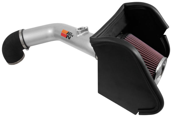 K&N 16-17 Nissan Titan XD V8-5.0L Performance Air Intake Kit - Metal - 77-6017KS for 2016-2018 Nissan TITAN - front view