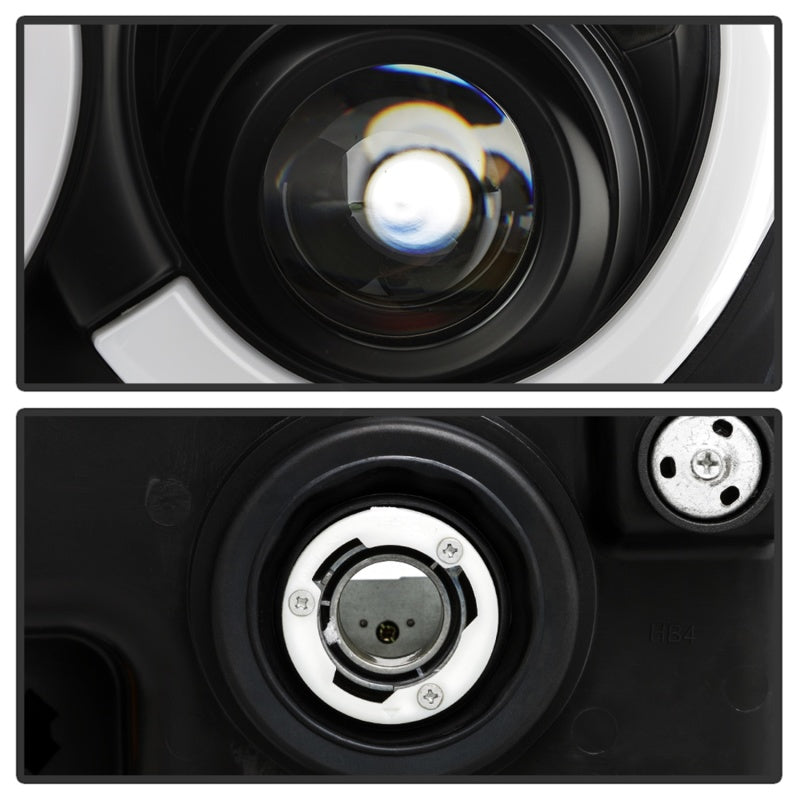 Spyder 05-07 Jeep Grand Cherokee - Light Bar Projector Headlights - Black - PRO-YD-JGC05V2-LB-BK - 5086129