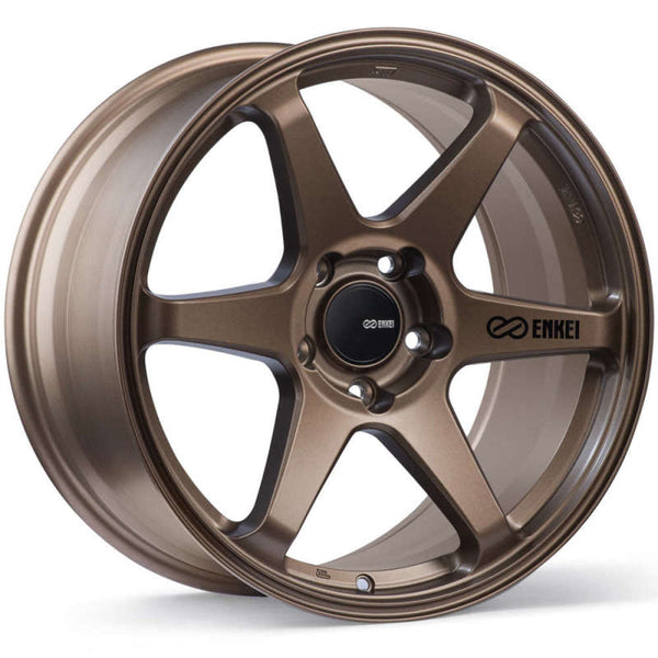 Enkei T6R 18x9.5 45mm Offset 5x120 Bolt Pattern 72.6 Bore Matte Bronze Wheel - 539-895-1245ZP by Enkei