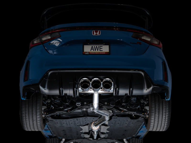 AWE Tuning 2023 Honda Civic Type R FL5 Track Edition Exhaust w/ Triple Chrome Silver Tips - 3020-52287