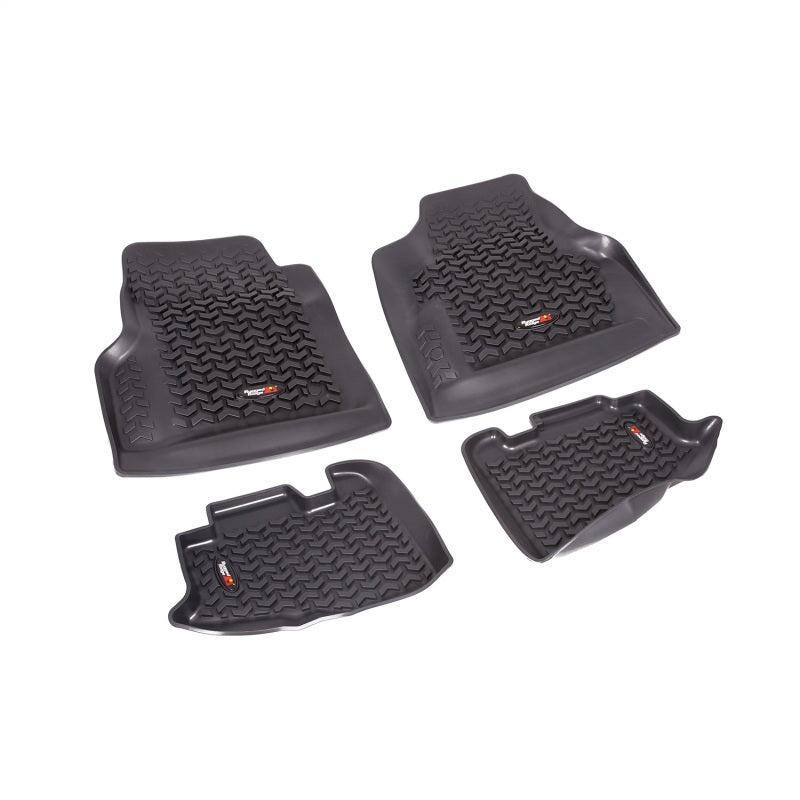Rugged Ridge Floor Liner Front/Rear Black 1997-2006 Jeep Wrangler TJ - 12987.10