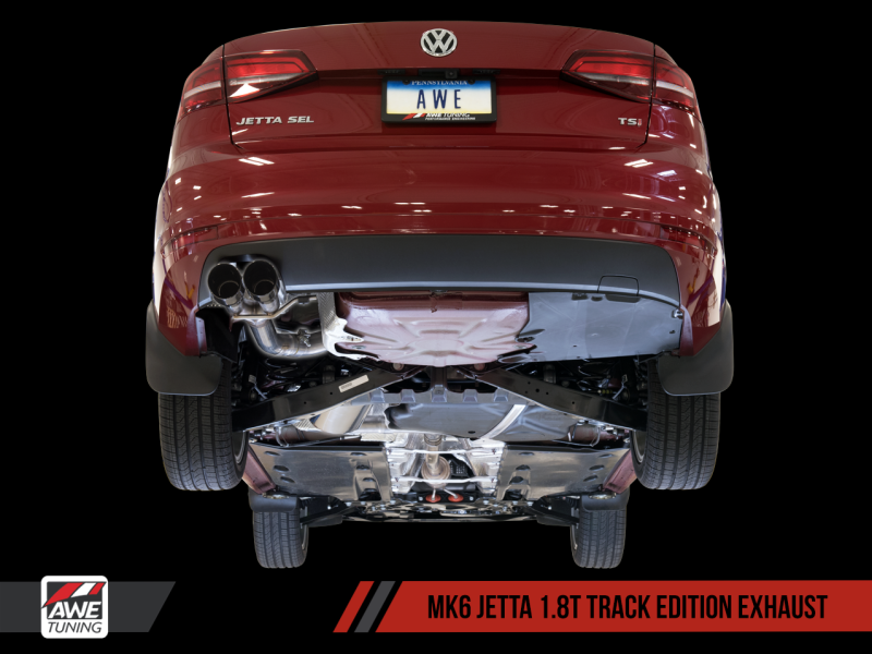 AWE Tuning Mk6 GLI 2.0T - Mk6 Jetta 1.8T Track Edition Exhaust - Polished Silver Tips - 3020-22026