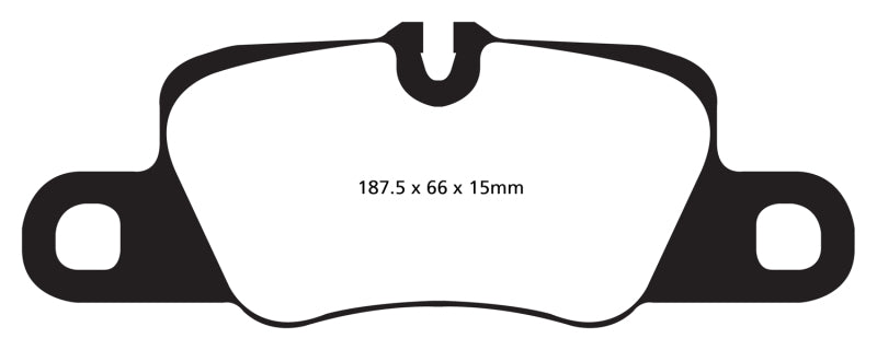 EBC 12-15 Porsche 911 (991) (Cast Iron Rotor only) 3.8 Carrera S Redstuff Rear Brake Pads - DP31858C