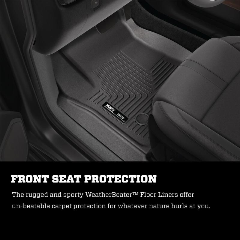 Husky Liners 2022 Toyota Tundra WeatherBeater CC CrewMax Front &amp; 2nd Seat Floor Liner - Blk - 99481