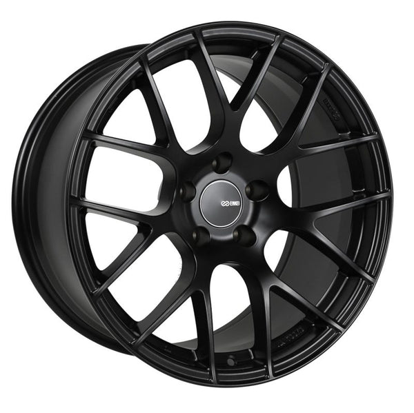 Enkei Raijin 19x8.5 35mm Offset 5x114.3 Bolt Pattern 72.6 Hub Bore Back Wheel - 467-985-6535BK by Enkei