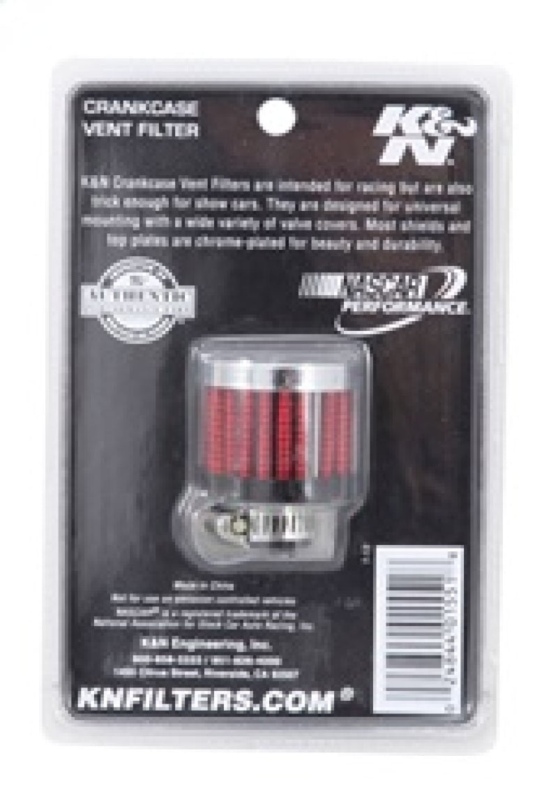 K&N .315/.431 Flange 1 3/8 inch OD 1.5 inch H Clamp On Crankcase Vent Filter - 62-2470