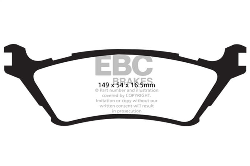 EBC 15+ Ford F150 2.7 Twin Turbo (2WD) Greenstuff Rear Brake Pads - DP61891