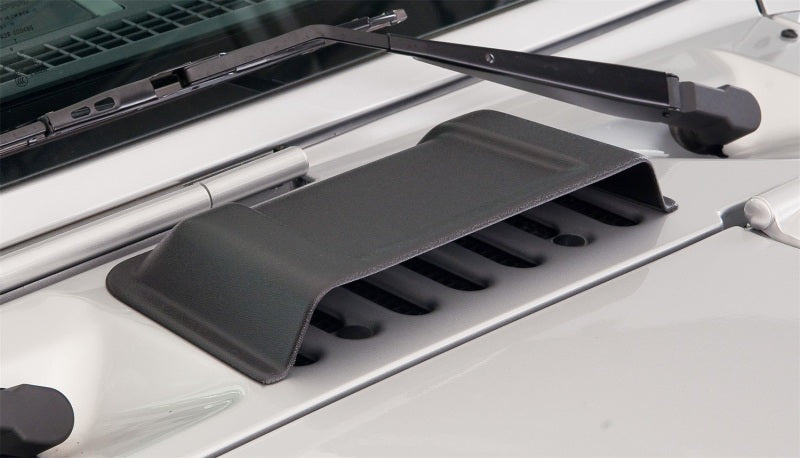 Bushwacker 98-18 Jeep Wrangler Trail Armor Hood Scoop (Textured Tpo) - Black - 15002