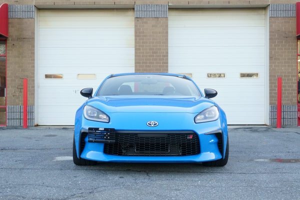 Turbo XS 22-23 Subaru BRZ/Toyota GR86 Towtag License Plate Relocation Kit - TOWTAG-BRZ22 for 2022-2023 Subaru BRZ - front vie