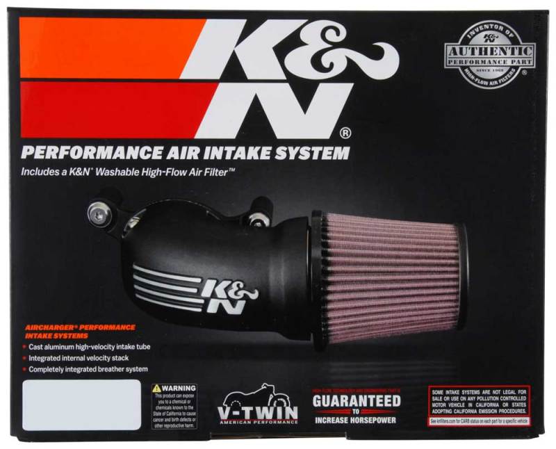 K&N 01-17 Harley Davidson Softail / Dyna FI Performance Air Intake System Silver - 57-1137S