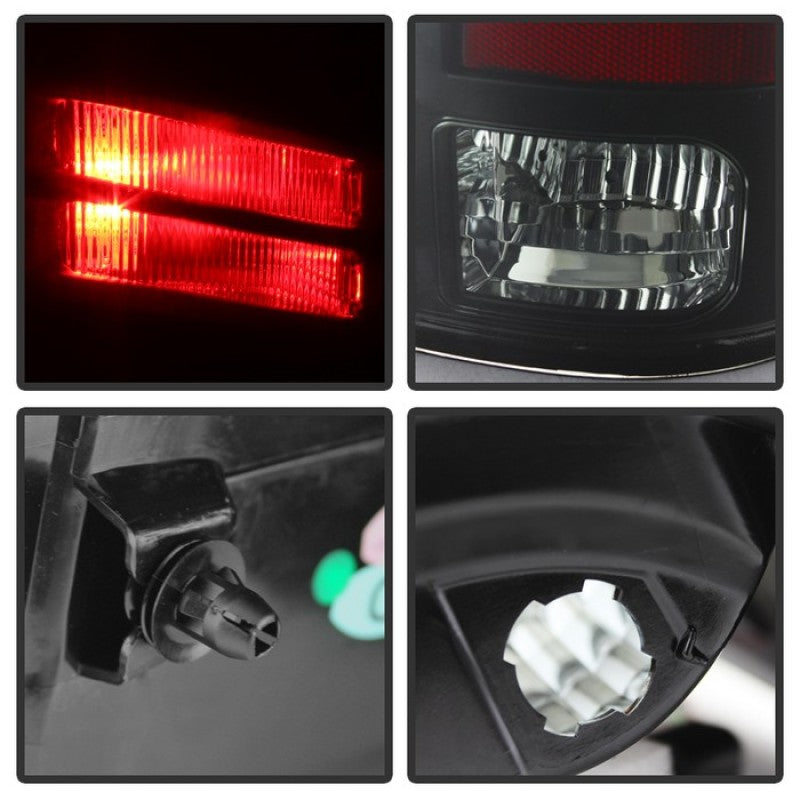 Spyder Dodge Ram 1500 09-14 LED Tail Lights Incandescent- Blk Smke ALT-YD-DRAM09-LED-BSM - 5078124