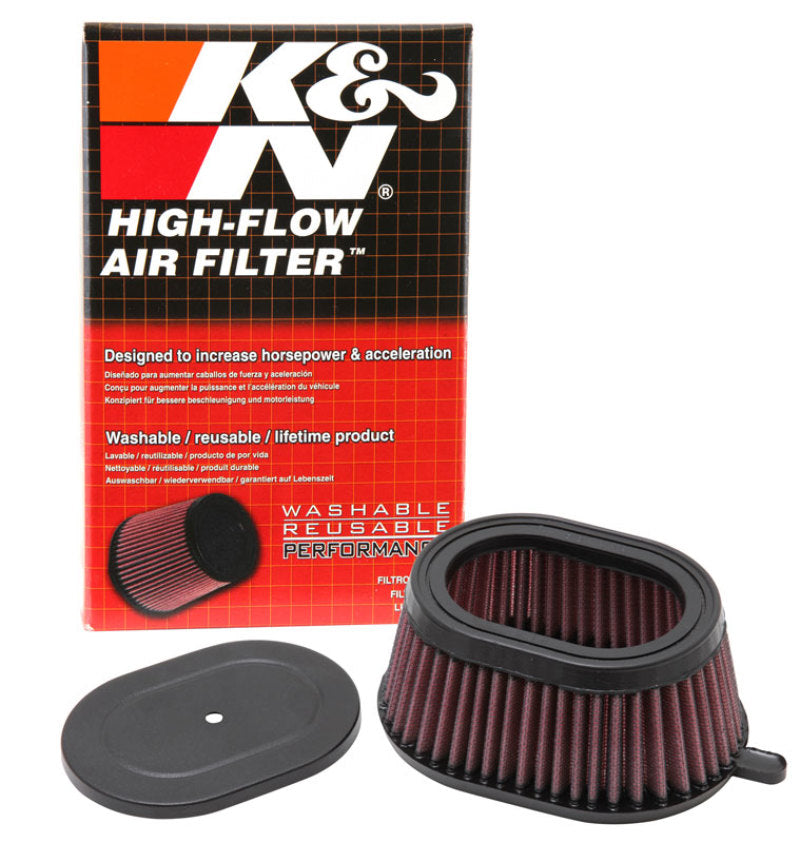 K&N 87-13 Kawasaki KLR650 650 / 93-96 KLX650C 650 Replacement Air Filter - KA-6589 for 1987-2018 Kawasaki KLR650 - front view