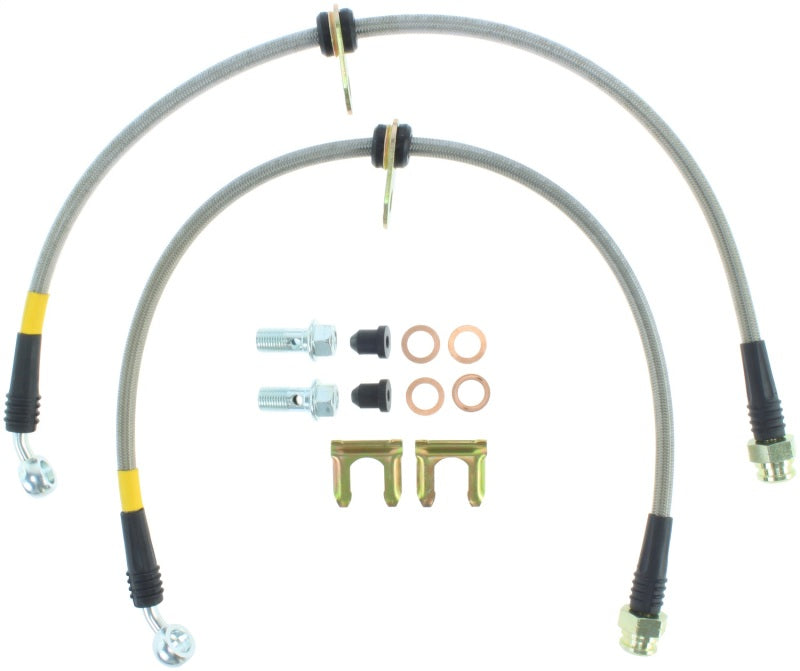 StopTech 04-07 STi & 06-07 WRX Stainless Steel Front Brake Lines - 950.47004