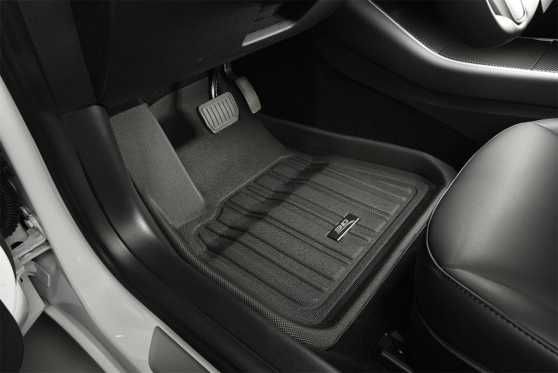 3D MAXpider 2020-2021 Tesla Model Y Elitect 1st &amp; 2nd Row Floormats - Black - ACEE1TL02701809