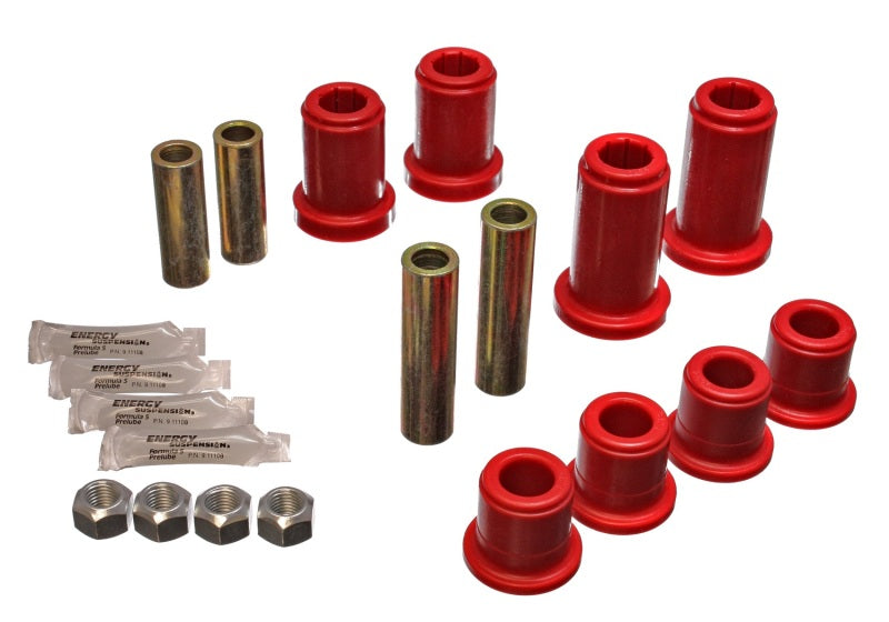 Energy Suspension 01-06 GM Silverado C2500 HD 2WD/K2500 HD 4WD Red Front End Control Arm Bushing Set - 3.3185R
