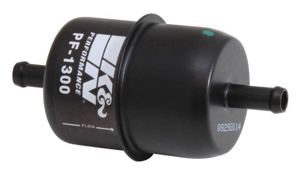 K&N Cellulose Media Fuel Filter 1.688in OD x 3.813in L - PF-1300 for 1977-1991 Dodge D150 - front view