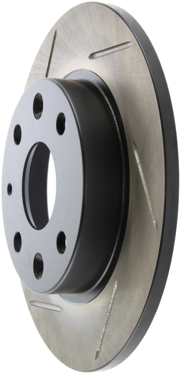 StopTech Power Slot 89-93 Mazda Miata SportStop Slotted Rear Right Rotor - 126.45035SR for 1990-1993 Mazda Miata - front view