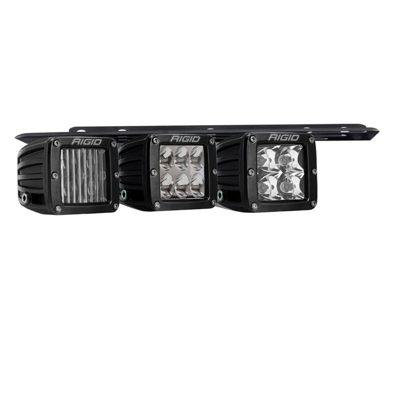 Rigid Industries 2021+ Ford Raptor Triple Fog Lights Kit - 46738 for 2021-2025 Ford F 150 - front view
