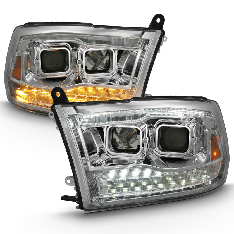 ANZO 2009-2018 Dodge Ram 1500 Projector H.L. Switchback Chrome Amber - 111442