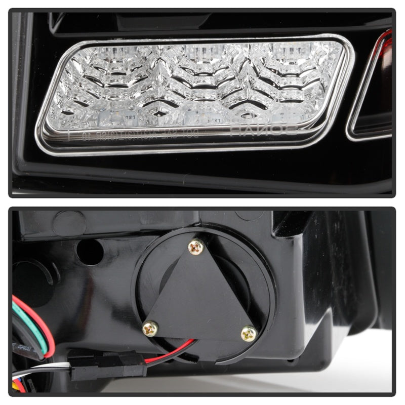 Spyder 10-12 Ford Mustang - Light Bar Seq. Turn Signal LED Tail Lights - Black - ALT-YD-FM10-LED-BK - 5085108