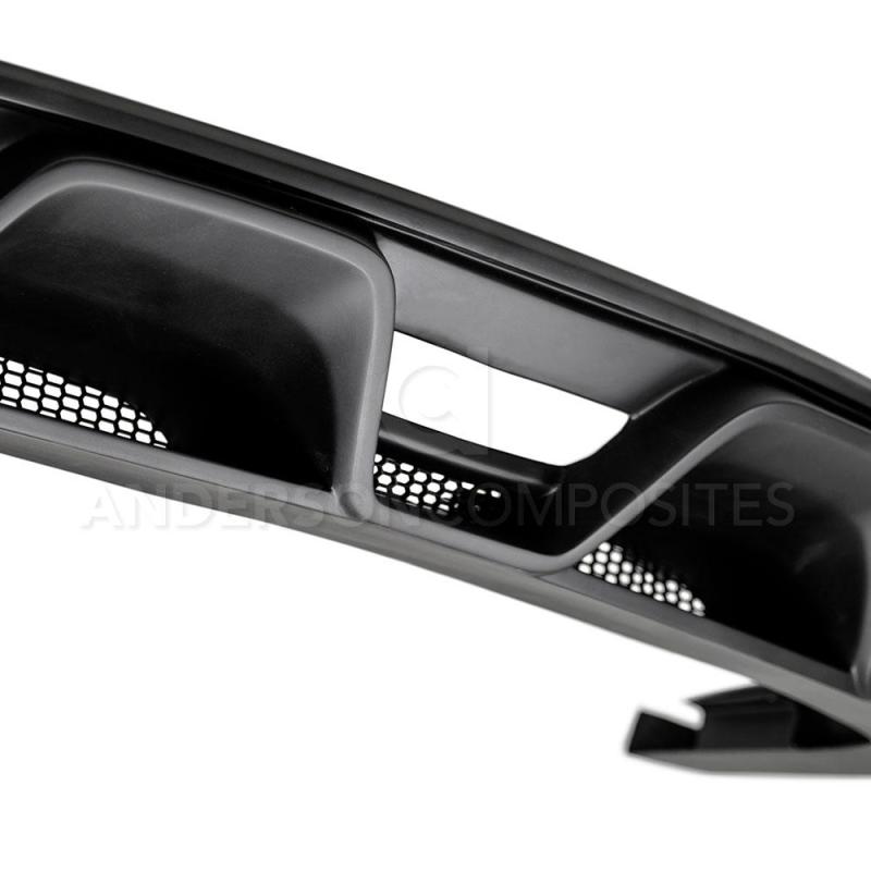 Anderson Composites 15-16 Ford Mustang R-Style Rear Valance (for Quad Tip Exhaust) - AC-RL15FDMU-GR-GF