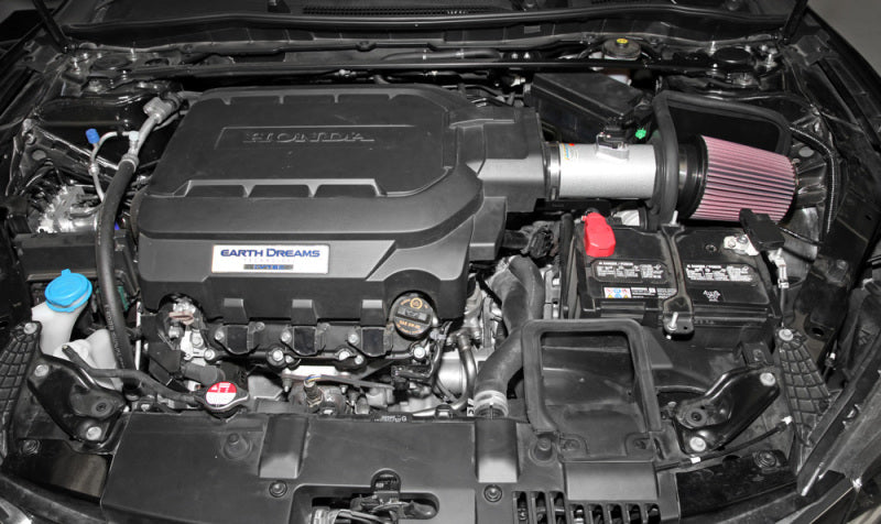 K&amp;N 13-14 Honda Accord 3.5L V6 69 Series Typhoon Air Intake System - Silver Cold Air Intake Kit - 69-1212TS