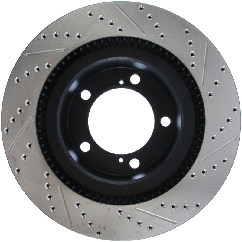 StopTech 07-09 Toyota Tundra / 08-09 Toyota Sequoia Front Right Slotted &amp; Drilled Rotor - 127.44156R