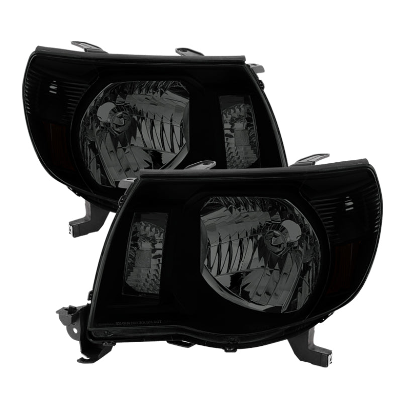Xtune Toyota Tacoma 05-11 Amber Crystal Headlights Black Smoked HD-JH-TT05-AM-BSM - 9030420