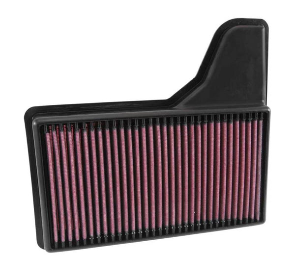 K&N Replacement Panel Air Filter for 2015 Ford Mustang 2.3L L4/3.7L V6/5.0L V8 - 33-5029 for 2015-2023 Ford Mustang - front v