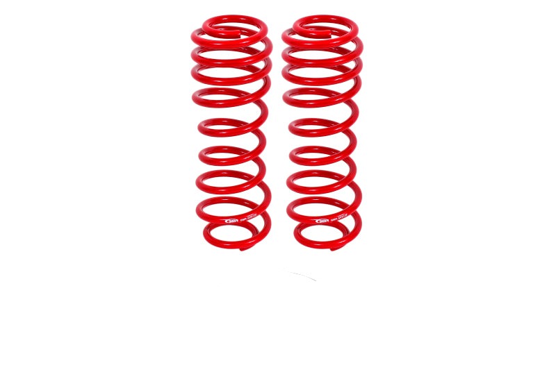 BMR 05-14 S197 Mustang GT/GT500 Rear Performance/Drag Lowering Springs - Red - SP012R for 2005-2014 Ford Mustang - front view