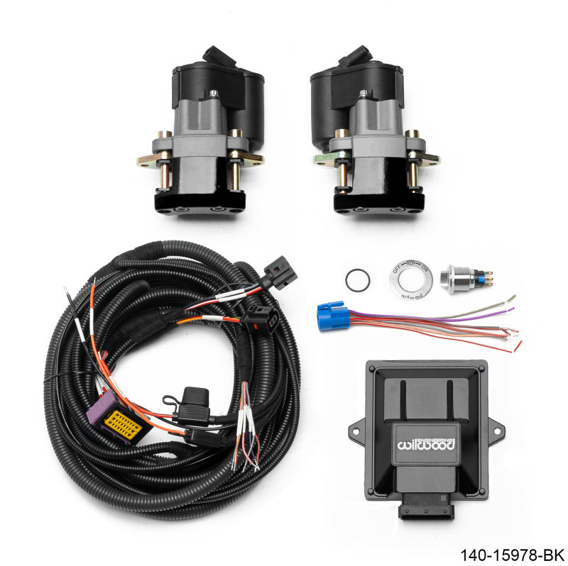 Wilwood Electronic Parking Brake Rear Retrofit Kit - 0.810in Rotor Black - 140-15978-BK