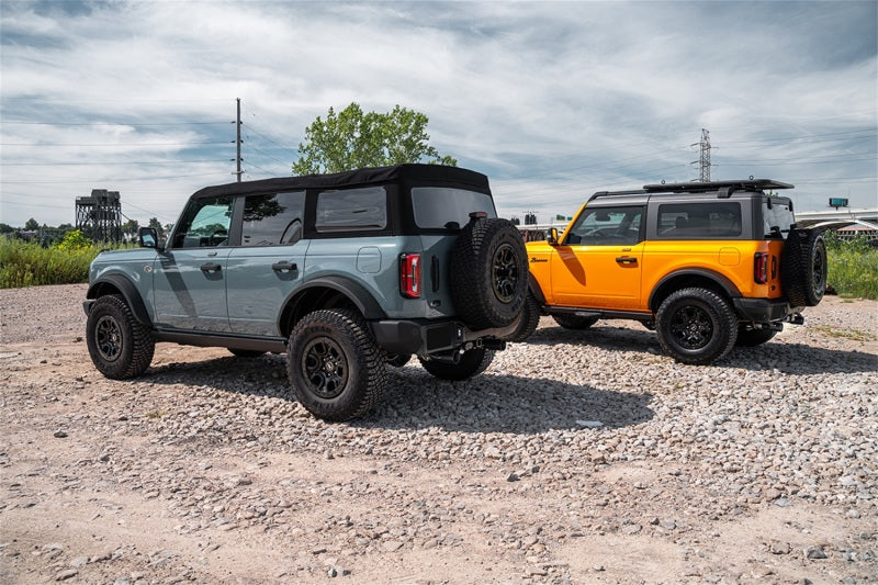 Corsa 21+ Ford Bronco 2.7L 4-Door 2.75in Cat-Back Dual Rear Exhaust w/ 4in Straight-Cut Black Tips - 21210BPC