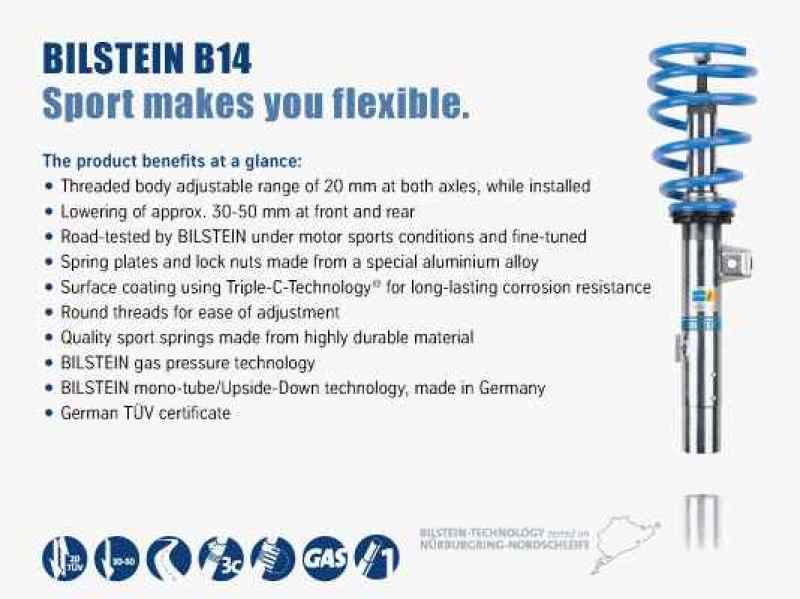 Bilstein B14 (PSS) 12-13 BMW 328i/335i Front &amp; Rear Performance Suspension Kit - 47-264632