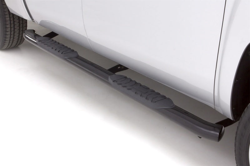 Lund 05-17 Toyota Tacoma Access Cab 5in. Oval Curved Steel Nerf Bars - Black - 23873007