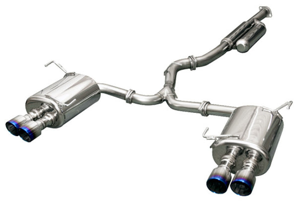 HKS SUPER TURBO MUFFLER 14+ Subaru WRX STi (EJ20) Catback Exhaust - 31029-AF013 by HKS - front view