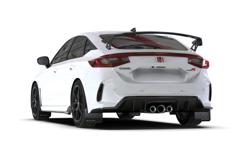 Rally Armor 2023+ Honda Civic Type R Black Mud Flap Red Logo - MF97-UR-BLK-RD