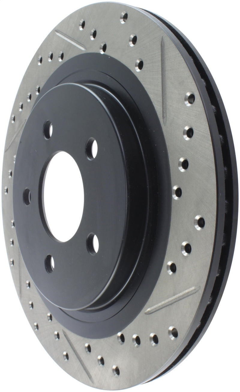 StopTech 05-10 Ford Mustang Slotted & Drilled Left Rear Rotor - 127.61087L