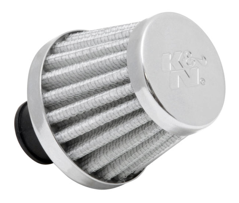 K&N 2in Base OD x .375in Flange ID x 1.75in H Rubber Base Crankcase Vent Filter - White - 62-1600WT by K&N Engineering - fron