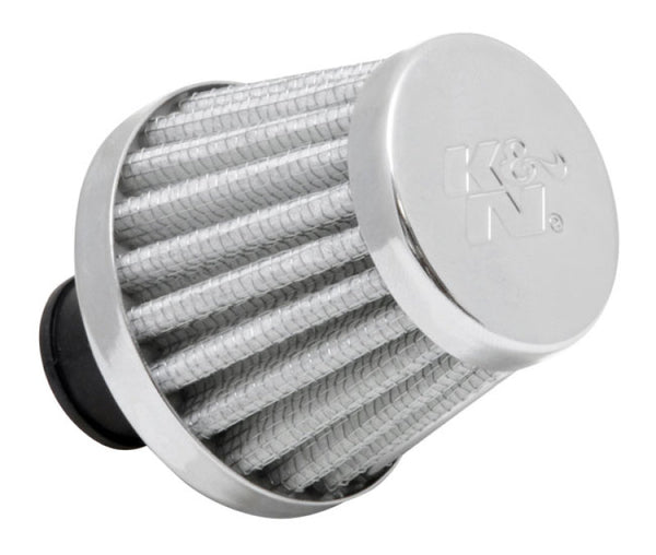 K&N 2in Base OD x .375in Flange ID x 1.75in H Rubber Base Crankcase Vent Filter - White - 62-1600WT by K&N Engineering - fron